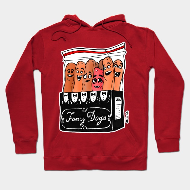 Sausage Party Fancy Dogs Pack Hoodie by sketchnkustom